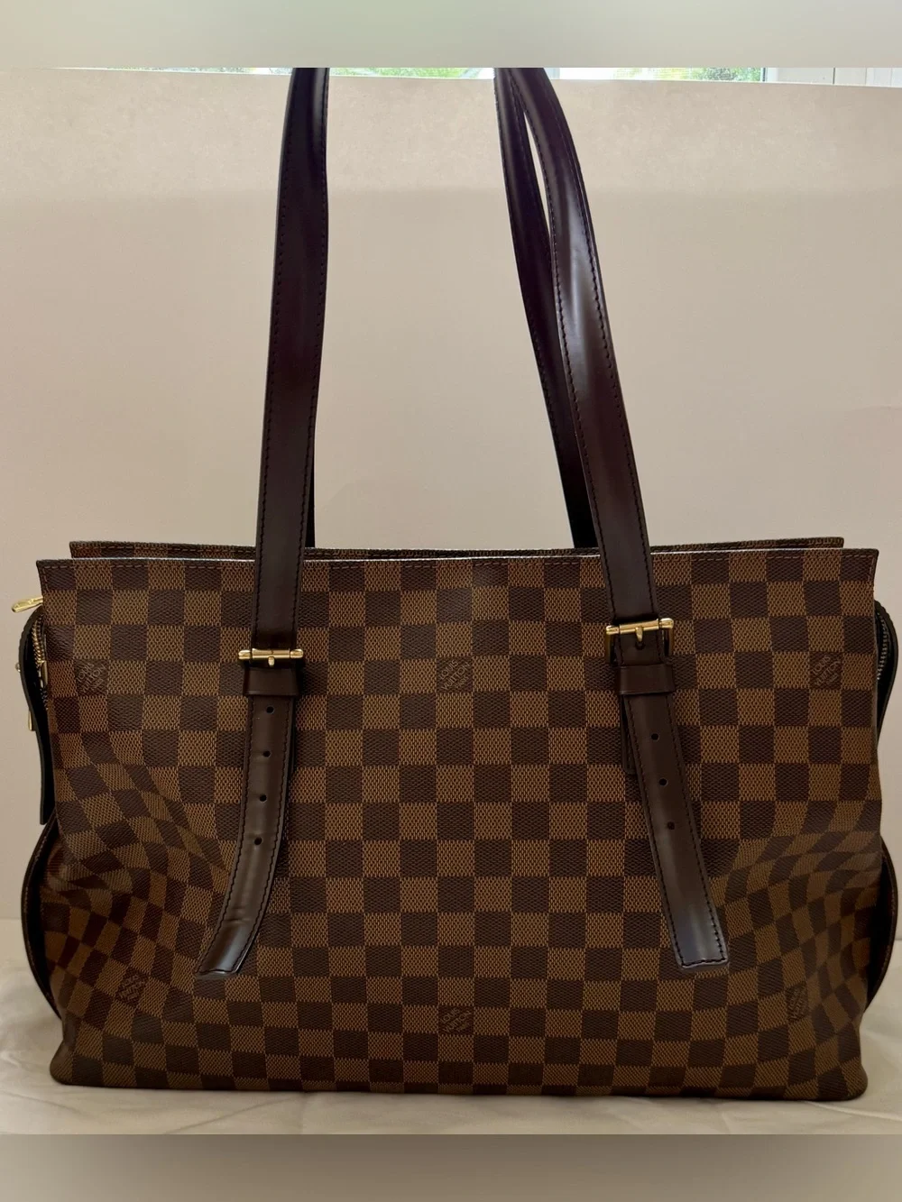 Authentic Discontinued Vintage Louis Vuitton Damier Ebene Chelsea Tote Bag - EUC